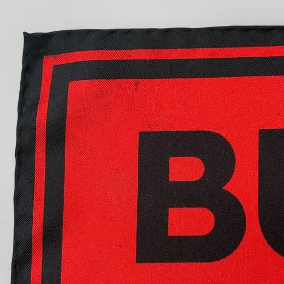 Burberry Silk Scarf 90x90 Horseferry Coordinates Logo Check Italy - Picture 8 of 11